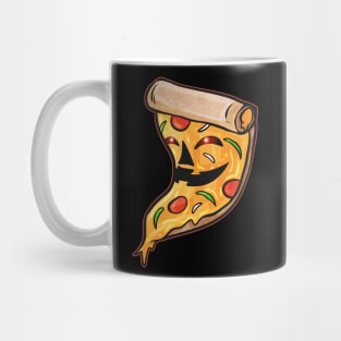 Evil Jack O Lantern Pizza Slice Halloween Mug